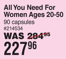 Solal All You Need For Womaen Ages 20-50 90 Capsules
