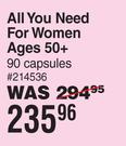 Solal All You Need For Womaen Ages 50+ 90 Capsules