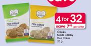Clicks Made 4 Baby Rice Cakes-4x20g Per Offer