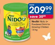 Nestle Nido 3+ Powdered Drink For Growing Children-1.8kg Each
