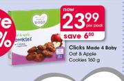 Clicks Made 4 Baby Oat & Apple Cookies-160g Per Pack