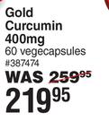 Dis-Chem Gold Curcumin 400mg 387474-60 Vegecapsules