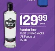Russian Bear Triple Distilled Vodka (All Flavours)-750ml Each
