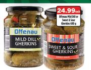 Offenau Mild Dill Or Sweet & Sour Gherkins-680g Each