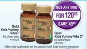 Dis-Chem Gold Kids Yummy Vites 60 Chew Tabs + Gold Kids Yummy Vita C 60 Chew Tabs-Any 2