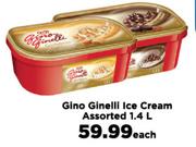 Gino Ginelli Ice Cream Assorted-1.4Ltr Each