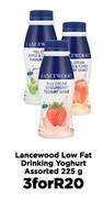 Lancewood Low Fat Drinking Yoghurt Assorted-For 3 x 225g