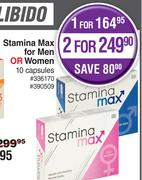 Stamina Max For Men Or Women-For 1 x 10 Capsules
