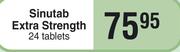 Sinutab Extra Strength-24 Tablets
