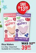 Kiddylicious Rice Wafers Assorted-5 x 20g 