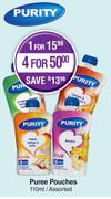 Purity Puree Pouches Assorted-110ml