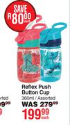 Nuby Reflex Push Button Cup Assorted-360ml Each