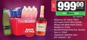 Hennessy VS Cognac 750ml+Ice TropezWine Handies 6x275ml+Red Bull Cans 4x250ml+Appletiser Juice 1.25L