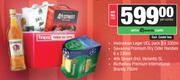 Heineken Lager 8x330ml +Savanna Cider Handies 6x330ml +4th Street 5L +Richelieu Premium Brandy 750ml