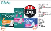 Stayfree Maxi Super Pads With Wings Scented Or Unscented (8 Pack)-Per Pack