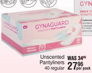 Gynaguard Unscented Pantyliners (40 Regular)-Per Pack