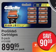 Gillette Pro Glide 5 Cartridges 8 Pack-Per Pack