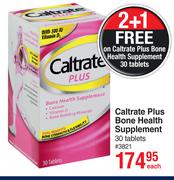 Caltrate Plus Bone Health Supplement 30 Tablets-Each
