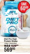 NPL Diet Pro High Protein Shake Assorted-1.8Kg