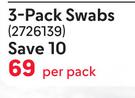3 Pack Swabs-Per Pack