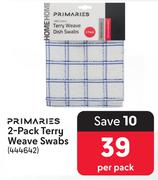 Primaries 2 Pack Terry Weave Swabs-Per Pack