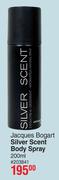 Jacques Bogart Silver Scent Body Spray-200ml