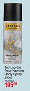 Ted Lapidus Pour Homme Body Spray-200ml