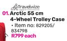 Travelwize Arctic 55cm 4-Wheel Trolley Case 829205/834798-Each