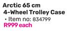 Travelwize Arctic 65cm 4-Wheel Trolley Case 834799-Each