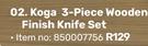 Koga 3-Piece Wooden Finish Knife Set 850007756