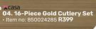 Casa 16-Piece Gold Cutlery Set 850024285