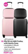 Travelwize Mia 55cm ABS Trolley With Vanity Case (Bluish & Graphite) 850003649/850003720-Each
