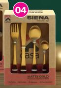 Casa 16-Piece Gold Cutlery Set 850024285