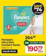 Pampers Ultra Skin Comfort Pants (Sizes 3-6)-Per Pack