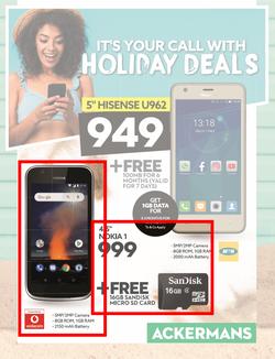 Ackermans : Its Your Call With Holiday Deals (1 Nov - 21 Nov 2018), page 1