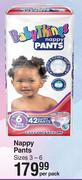 Baby Things Nappy Pants Sizes 3-6-Per Pack