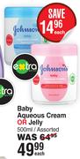 Johnson's Baby Aqueous Cream Or Jelly Assorted-500ml Each