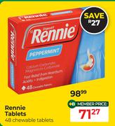 Rennie Tablets 48 Chewable Tablets