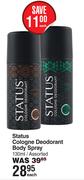 Status Cologne Deodorant Body Spray Assorted-130ml Each