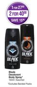 Blade Deodorant Body Spray Assorted-150ml Each