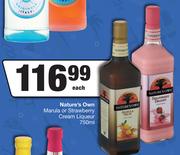 Nature's Own Marula Or Strawberry Cream Liqueur-750ml Each