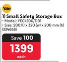 Yale Small Safety Storage Box YEC/200/DB1
