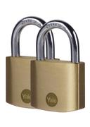 Yale 40mm Brass Padlocks Y110B/40/122/2-Per 2 Pack