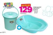 Baby Care Steri Bucket And Bath Bundle