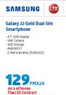 Samsung Galaxy J2 Gold Dual Sim Smartphone LTE-On A uChoose Flexi 55