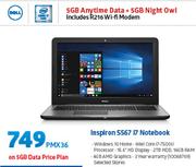 Dell Inspiron 5567 I7 Notebook-On 5GB Data Price Plan