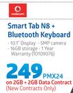 Vodacom Smart Tab N8 + Bluetooth Keyboard-On 2GB + 2GB Data Contract