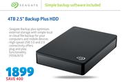 Seagate 4TB 2.5" Backup Plus HDD