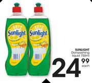 Sunlight Dishwashing Liquid-750ml Each