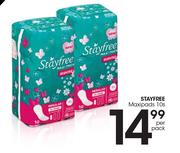 Stayfree Maxipads-10's Per Pack